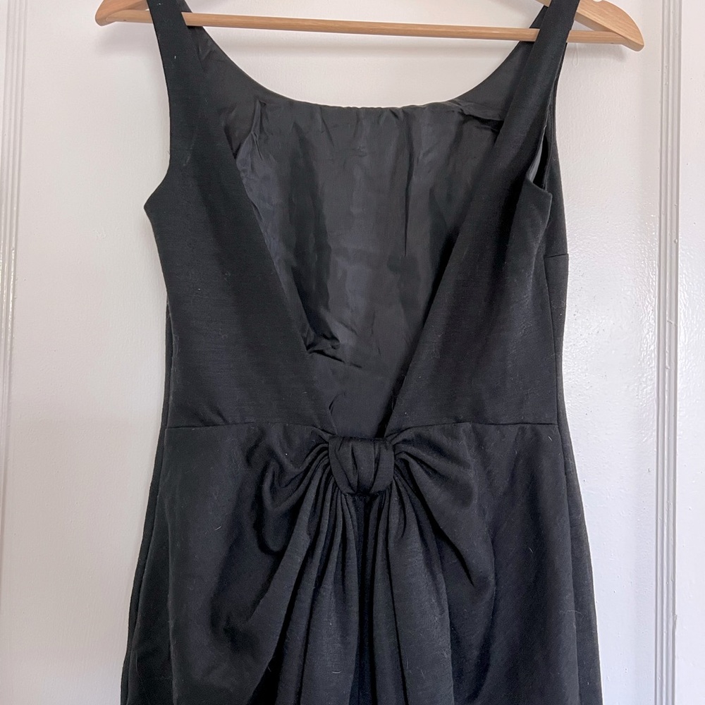 Moschino Black Backless Dress with Bow Detail